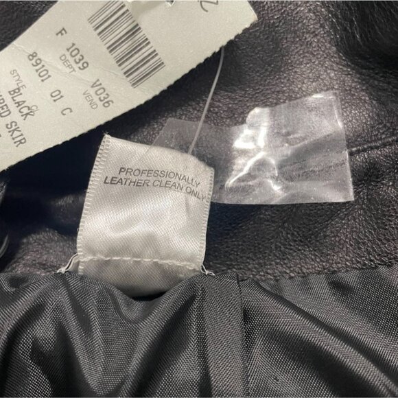 NEW Cache Size 8 Black Pencil Skirt Leather - Picture 5 of 6